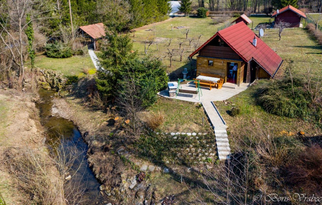 Wooden Cabin Zurej With Hot Tub Bukovje v Babni Gori Ngoại thất bức ảnh