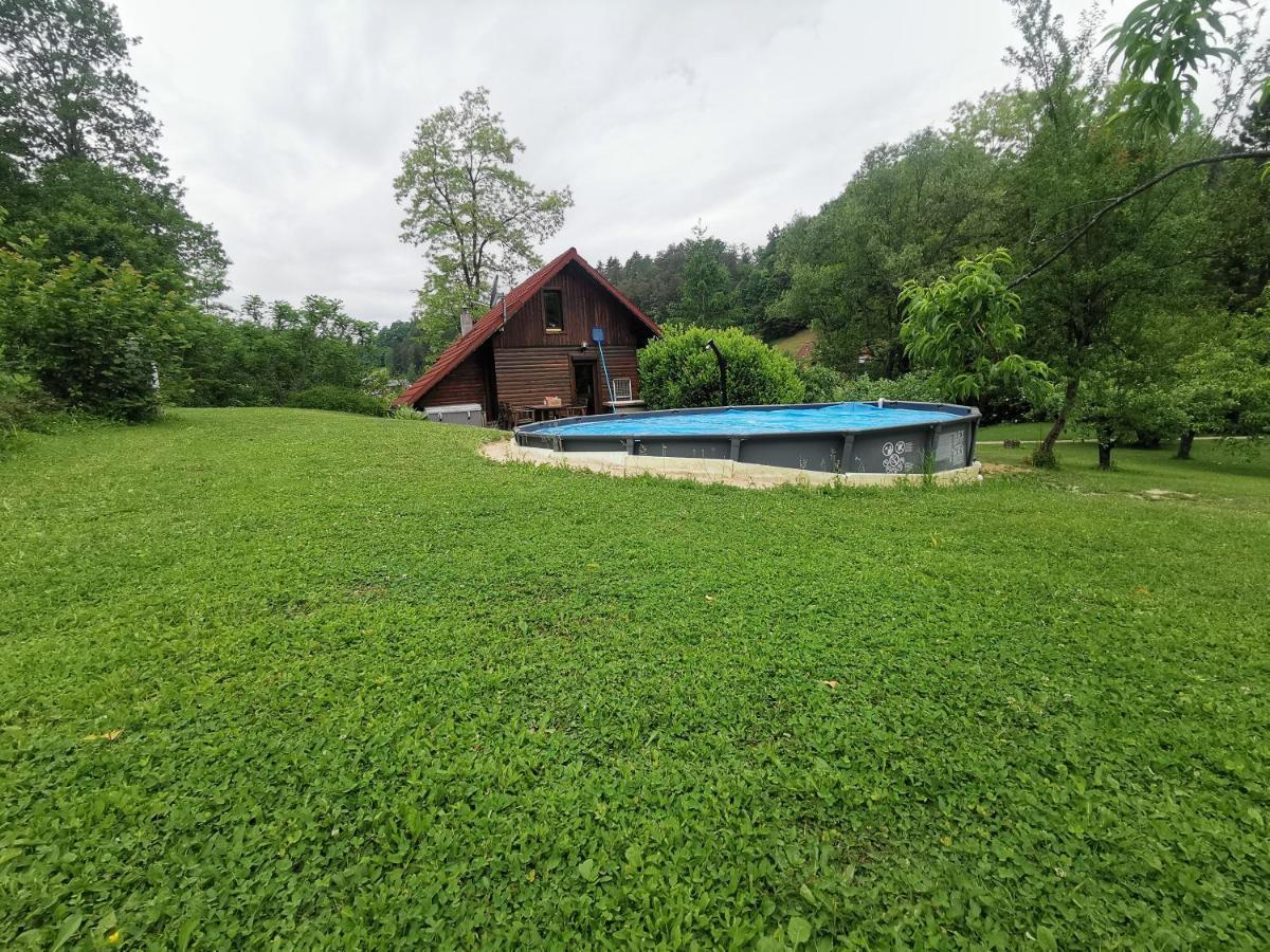 Wooden Cabin Zurej With Hot Tub Bukovje v Babni Gori Ngoại thất bức ảnh